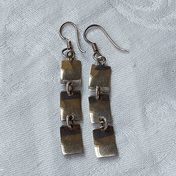 Jewelry - Sterling 925 silver earrings dangling kinetic modern